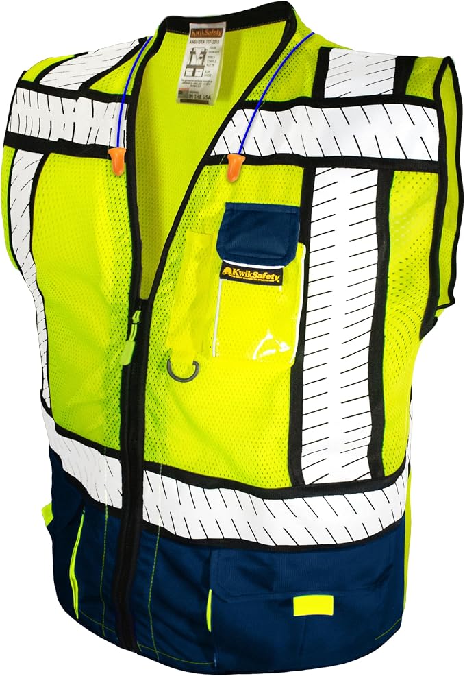 KwikSafety - SHERIFF & SPECIALIST Safety Vest [Multi-Use Pockets] Class 2 & Class 3 Hi Vis ANSI OSHA Safety Vest for Men