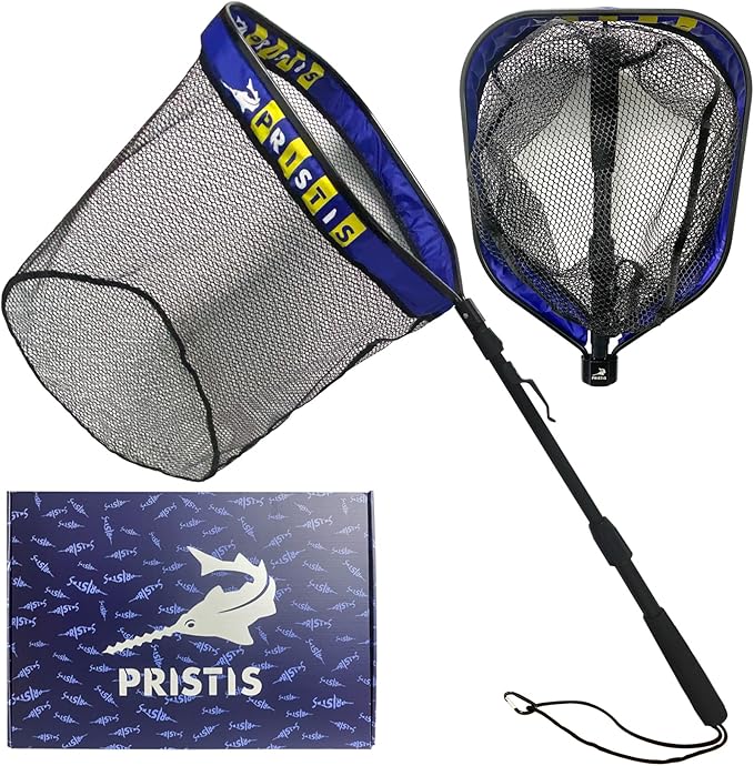 Pristis Utility Multi-Function Fishing Gear Combination, Fishing Plier & 39''/1m Rubber Coated Steelhead Landing Net for 20'' Net Depth, Nice Gift for Family