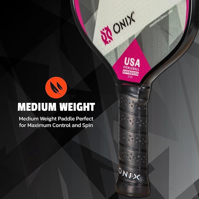 Onix Graphite Z5 Carbon Fiber Pickleball Paddle with Wide-Body Shape, Honeycomb Core & Graphite Face