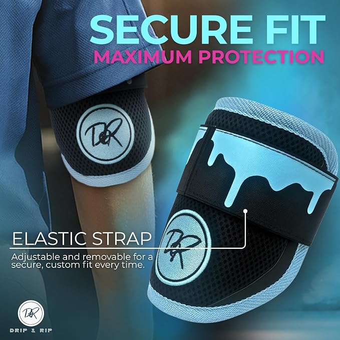 Drip and Rip - Youth Softball Elbow Guard - Baseball Batters - Baseball Elbow Guard - Youth with Adjustable Straps - Ages 10 to 12