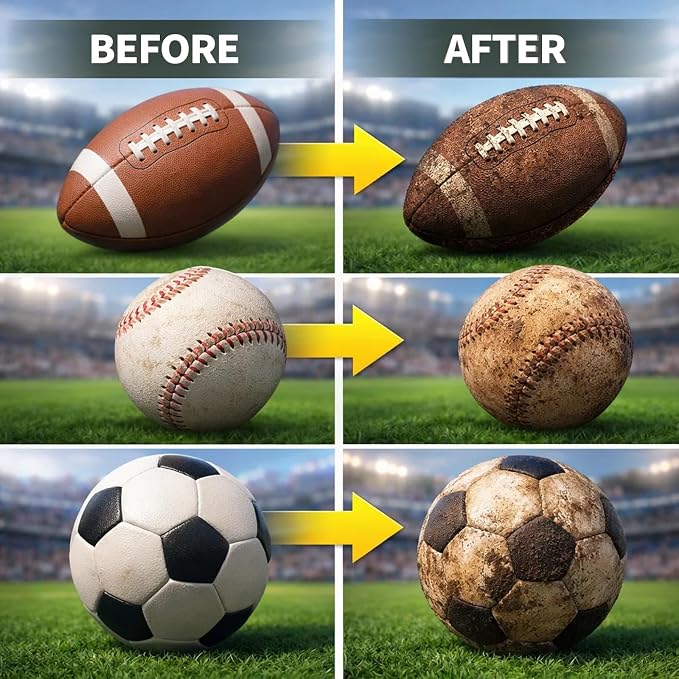 Football Rubbing Mud, 8.8oz Leather Football Conditioning Prep for New & Used Balls, Game Day Grip Conditioning for Practice & Training, Multi-Sport Use, Baseball Mud
