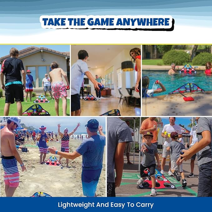 TOSS & ROLL NN' Hole - Portable Cornhole Game for Water or Land | for All Ages