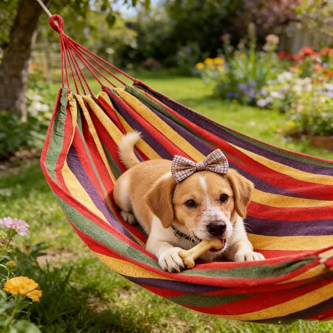 Outdoor Amacas Garden Camping Hammock,Hammock Portable with Carrying Bag for Patio Yard Garden Backyard Porch Travel ﻿