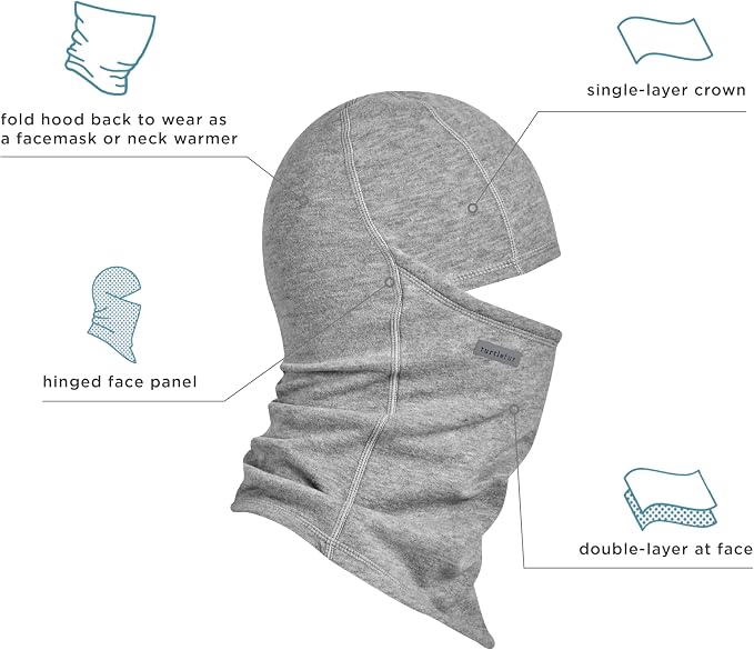 Turtle Fur Luxe Quantum Balaclava Face Mask Hood Neck Warmer