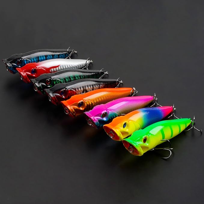 Fishing Lures Kit Crankbait Minnow Hard Bait Set Deep Diving Jerkbait Swimbait Popper Pencil Walleye Lures Artificial Fishing Bait for Bass Trout Redfish Saltwater Freshwater Fishing Lure