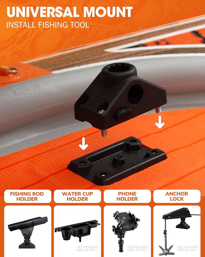 CETANA Extra Wide Inflatable Paddle Board 11'6 x 35" x 6", 450LB High Weight Capacity Wide Stable Stand Up Paddle Board for Beginners, 2–3 Person Large Paddleboard with 3 Fins, Dual Bungee, 15 D Rings