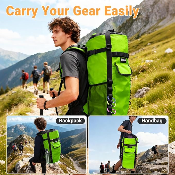 Climbing Rope Bag,Large Capacity Arborist Tree Rope Storage Bag,Waterproof Outdoor Rock Climbing Gear Bag