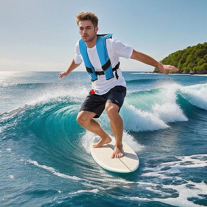 Automatic Inflatable Life Jackets for Adults Life Vests PFD Low Profile Load Capacity Up to 330lbs