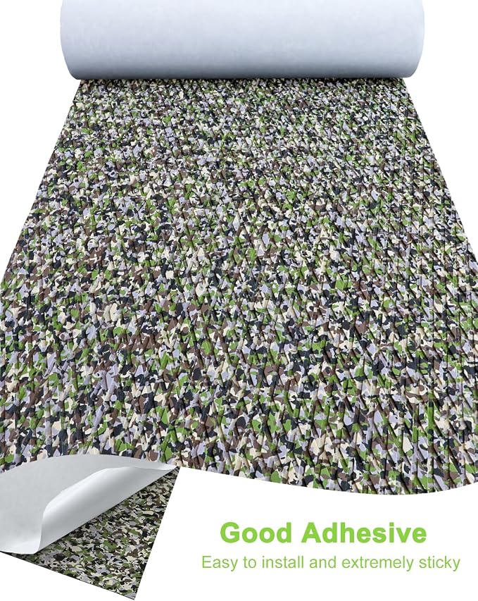 Hjdeck Universal Surfboard Pad EVA Foam Boat Flooring Decking Sheet Self-Adhesive Non-Slip Deck Grip Mat Marine Carpet for Yacht Boat Kayak Decking Golf Cart Fishing Boat RV Surfing Traction Pad