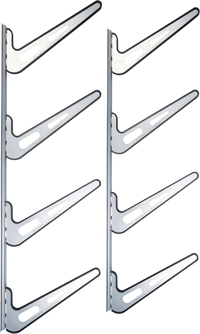 Krypt Towers Ultimate Board Sports Wall Mount Storage Rack, Heavy Duty Steel Board Stand, Rubber Padded Fingers, Store & Display Up To 4 Surfboards, Wakeboards, Snowboards, Skiis, Longboards & More