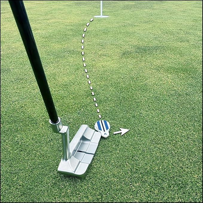 Putting Alignment Aid Tool - Golf Ball Marker - Rotate to Aim - Golf Gift Accessory for Men & Women Golfers - USGA Compliant