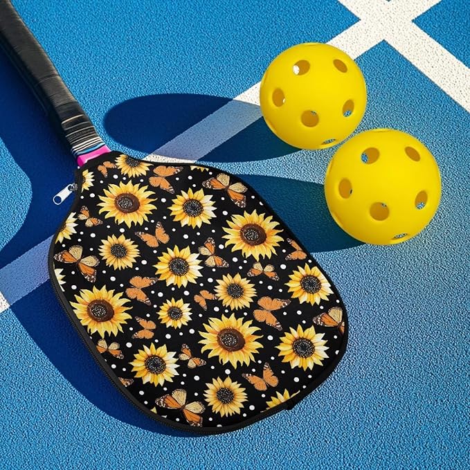 Pickleball Paddle Covers Only for Men and Women Zipper Closure Protection and Decoration