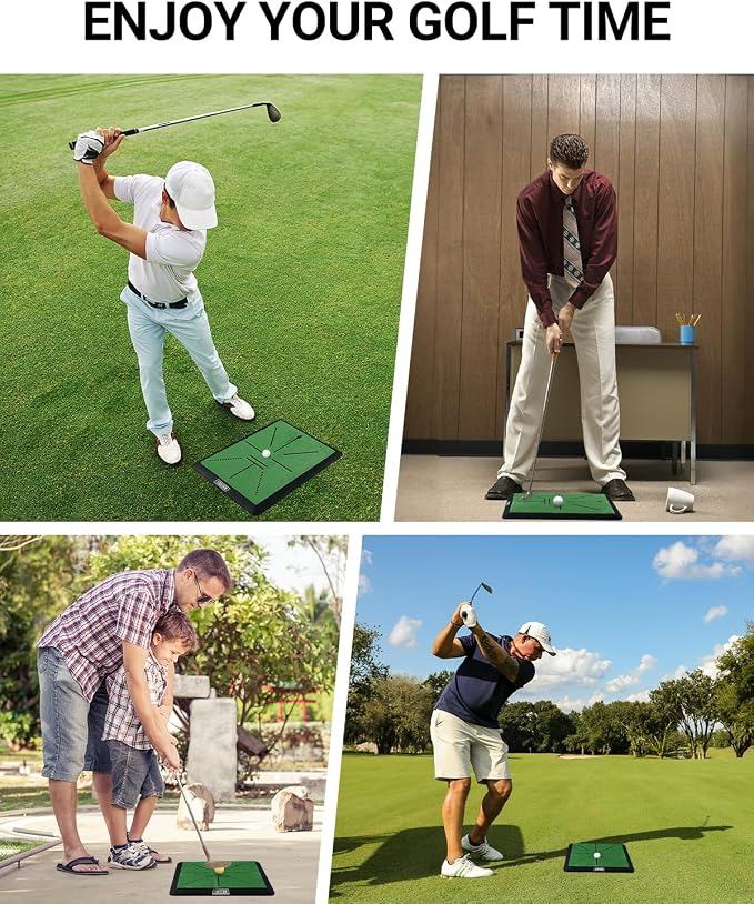 High-Precision Golf Hitting Mat – Practice Mat with Swing Path Feedback & Impact Detection – Indoor/Outdoor Use – Golf Swing Trainer for Home Training – Gift for Golfers, Beginners & Pros
