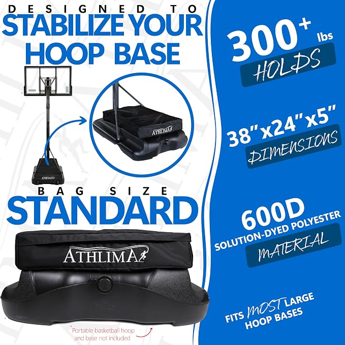 Basketball Hoop Portable Base Anchor Weight Bag to Hold Down Your Portable Basketball Hoop Outdoor Base is Weather Resistant, Sun Fade Resistant