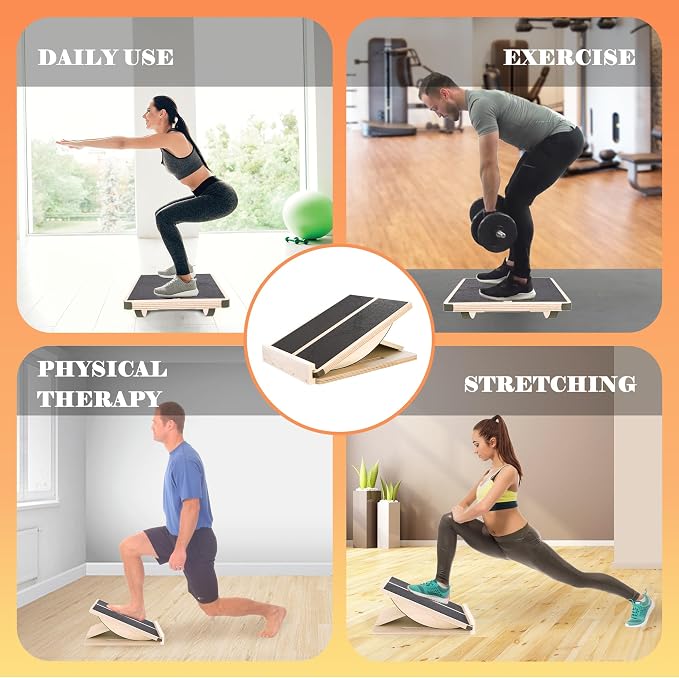 MUCITAGF Professional Slant Board, Adjustable Incline Board and Calf Stretcher, Slant Board for Calf Stretching, Calf Stretch Board