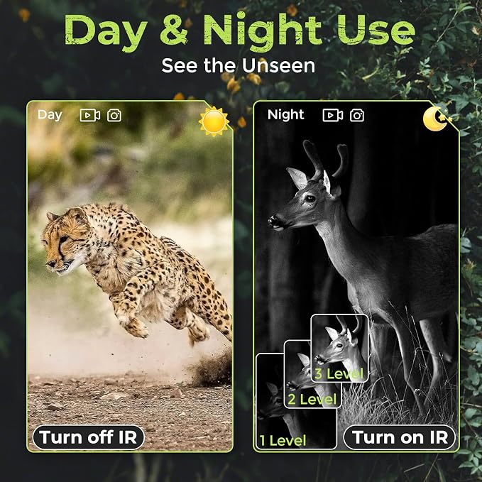 4K Night Vision Binoculars–8X Zoom, 40MP Photos, 5000mAh Battery, 13° FOV, 3” Display, 800M Range, 3 IR Levels, 128GB Storage – Gift Set with Compass & Pouch for Camping and Wildlife.
