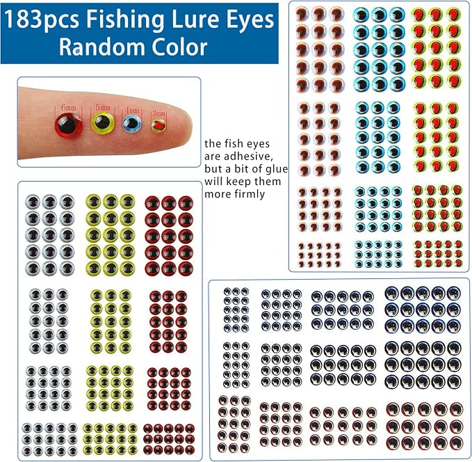 Unpainted Fishing Lures Making Kit DIY Blank Lures Crankbaits Minnow Jerkbait Hard Bait Set with Treble Hooks, Split Rings, Lure Eyes Lure Making Supplies Make Your Own Fishing Lures