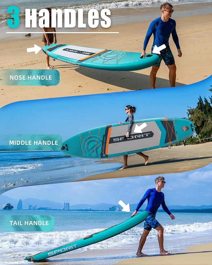11'6×35" Super Wide Inflatable Stand Up Paddle Board, Ultra Stable SUP Board for Adults, 450lb Capacity with Shoulder Strap, 100L Backpack, Removable US Fin, Floating Paddle, Safety Leash