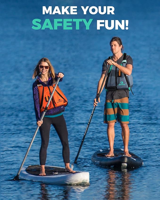 Owntop Adult Swim Vest - Adjustable Safety Strap & Premium Buoyancy for Paddle Sports, Kayaking, Canoeing, Boating