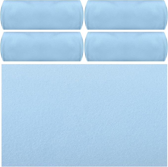 Breling 4 Pack 72" x 24" Hot Yoga Towel Non Slip Microfiber Mat Towel Sweat Absorbent Soft Pilates Mat Essentials for Hot Yoga Pilates Exercise(Blue)