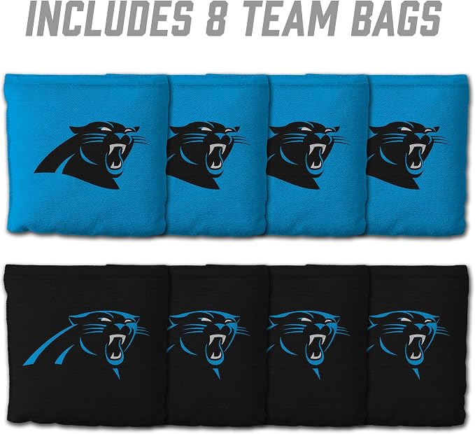 YouTheFan Officially-licensed NFL Set of 8 Cornhole Bags - All Weather Dual Sided Slide & Stop - regulation size
