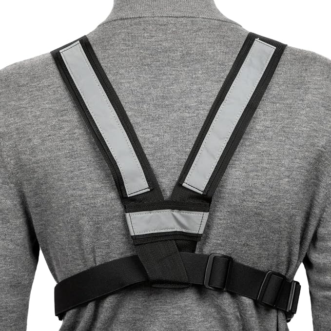 LUITON Radio Chest Harness with Reflective Strips Shoulder Holster Radio Vest Holder Two Way Radio Vest Rig Walkie Talkie Case with Front Pack Pouch for Motorola/Midland/Baofeng/Retevis