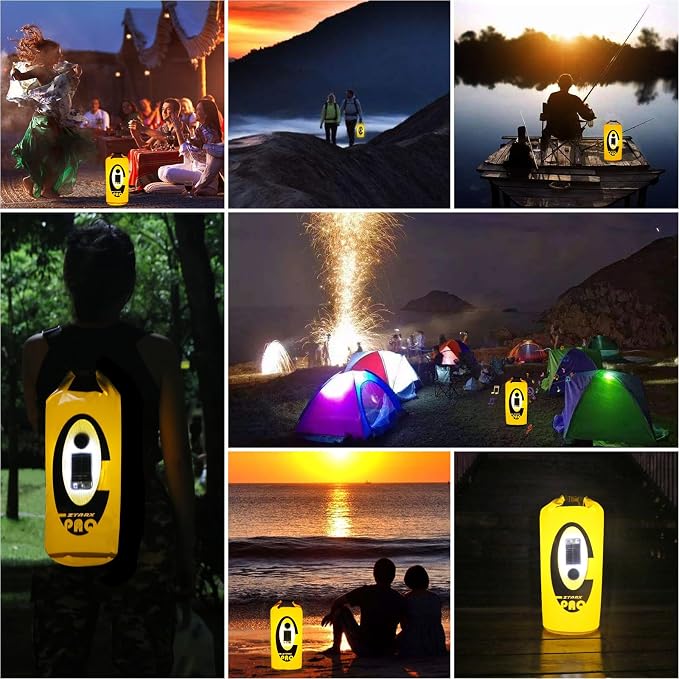 Qoolife Dry Bag Waterproof with Solar Bluetooth Speaker & Light - 10L/20L Roll Top Dry Sack Keeps Gear Dry for Men Women Kayaking, Beach, Rafting, Boating, Hiking, Camping and Fishing
