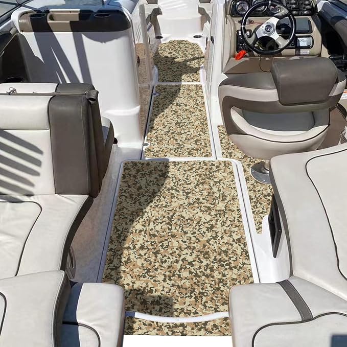 Boat Flooring EVA Foam Boat Decking Sheet Self Adhesive Marine Flooring Brushed Camo Marine Carpet for Boats Yacht Kayak Decking Cushioning Cooler Seating Helm Pad Swimming RV Golf Cart Non Slip Pad