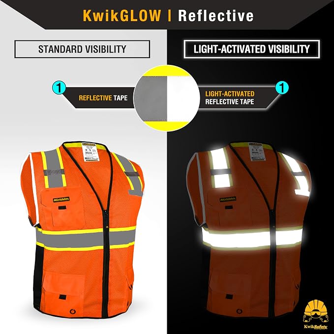 KwikSafety - BIG KAHUNA Safety Vest | Base & Limited Edition | Class 2 Reflective Vest ANSI OSHA Safety Vest for Men