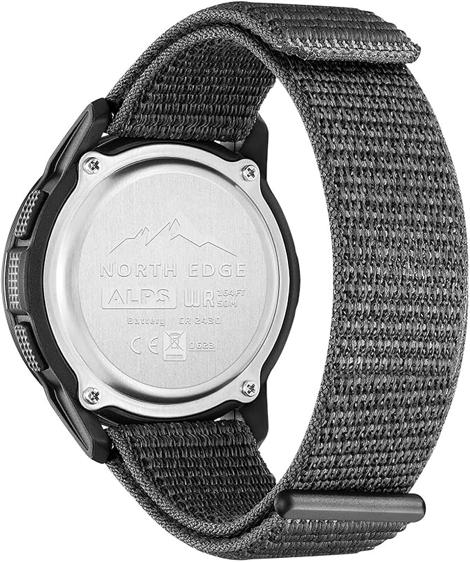 DIDITIME Tactical Watches for Men, Military Watches for Men, Waterproof 164FT, Fitness Watch, Mens Digital Watches with Compass, Metronome, Pedometer, Lightweight Breathable Nylon Watch