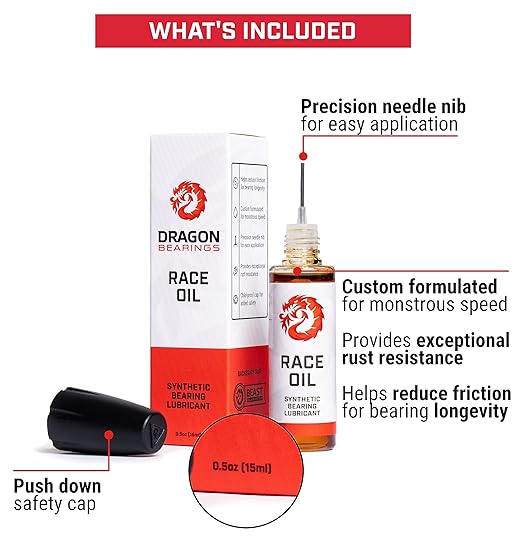 Fireball Dragon Race Oil Bearing Lubricant & Fireball Dragon Race Skateboard Bearings Bundle