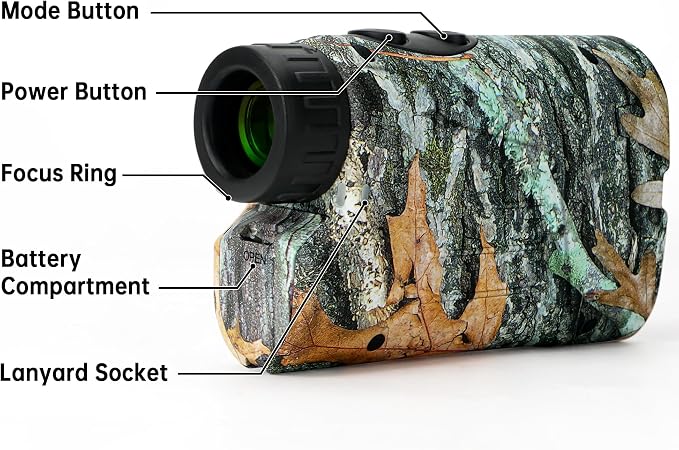 Gogogo Sport Vpro GS03 Laser Golf/Hunting Rangefinder, 1000/1200 Yards Laser Range Finder with 6X Magnification Ultra-Clear View, Lightweight, Slope, Pin-Seeker & Flag-Lock & Vibration