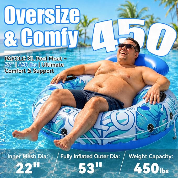 PAFOLO 53” & 56" Heavy Duty River Tubes for Adult