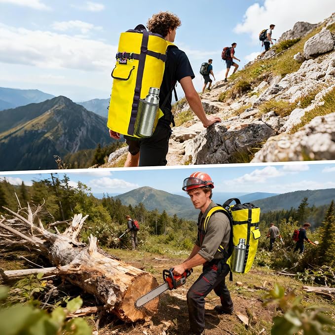 Climbing Rope Bag,Large Capacity Arborist Rope Storage Bag,Waterproof Oxford Tree Rock Climbing Rope Backpack,Outdoor Climbing Gear Storage Bag with Hand Straps