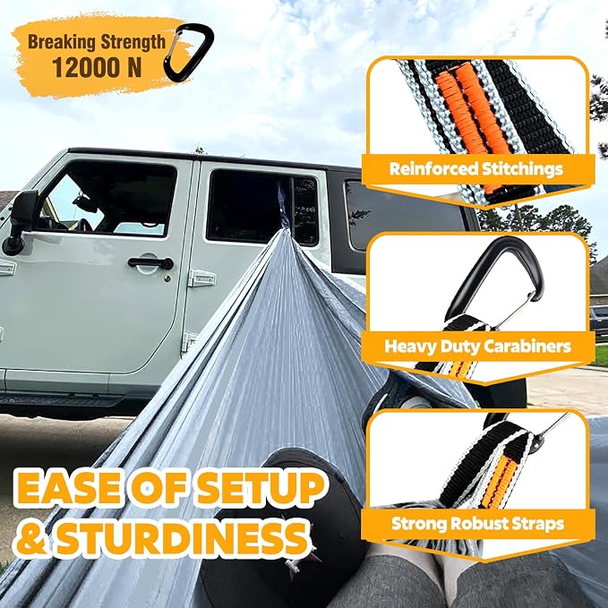 NATUREFUN Ultra-Light Travel Camping Hammock | 300kg Load Capacity,Breathable,Quick-Drying | 2 x Premium Carabiners,2 x Nylon Slings Included | Outdoor Indoor Garden