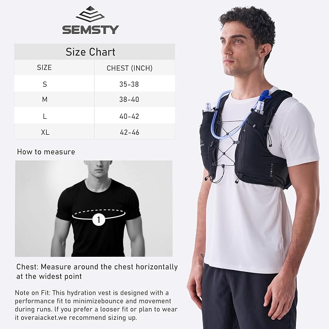 Running Hydration Vest 5L, Running Backpack with 2x500ml Soft Flask, Lightweight Water Backpack Reflective Trail Running Vest for Running Hiking Cycling