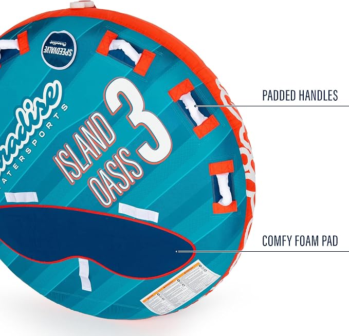 Paradise Water Sports - Oasis Towable Tube for Boating - 1 and1-3 Riders