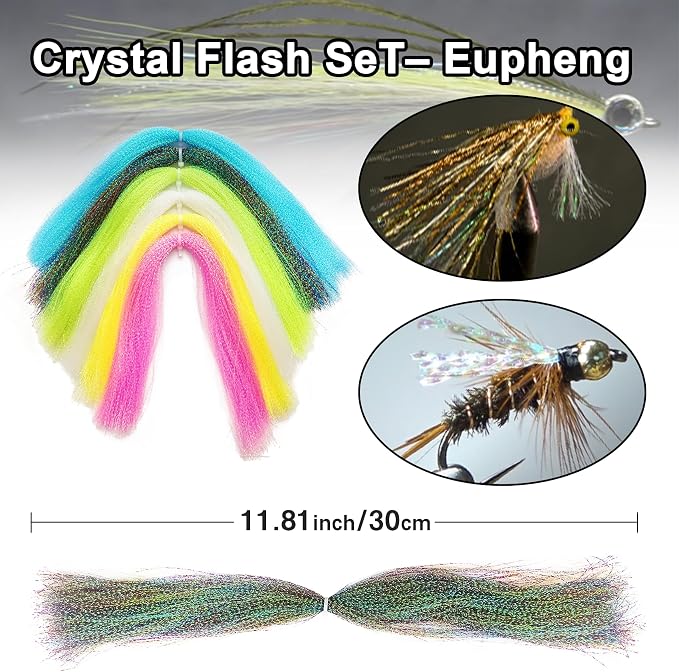 EUPHENG Fly Tying Material Kit for Beginners and Advanced Tiers – Complete System for Building Durable, Realistic Flies (PrimeTie FiberBox)