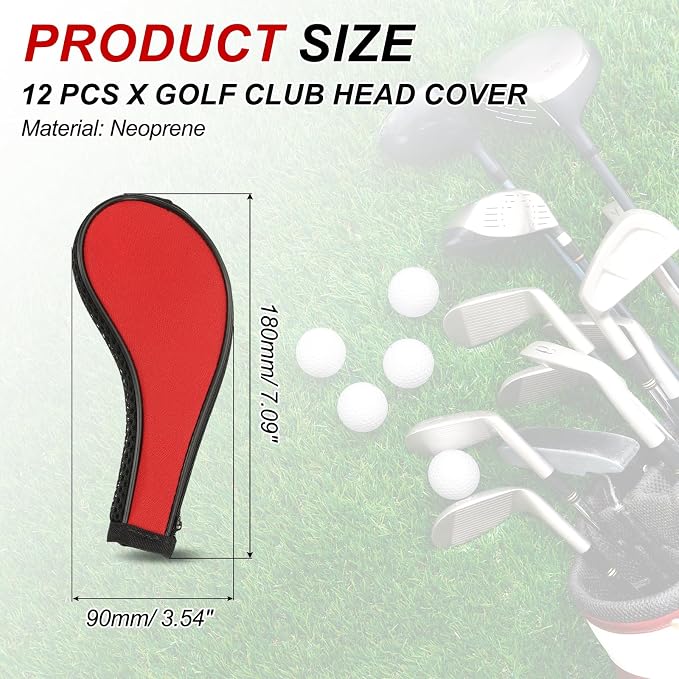 PATIKIL Golf Club Head Cover, Number Golf Club Irons Covers Neoprene Driver Headcover Golf Lovers Gifts