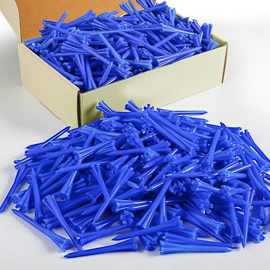FINGER TEN Golf Tees Plastic Unbreakable Easy to Find Bulk Value 200/500/1000 Count, 2 3/4 3 1/4 Inch Tee Driving Range Reduce Friction, Green Red White USA Flag Practice