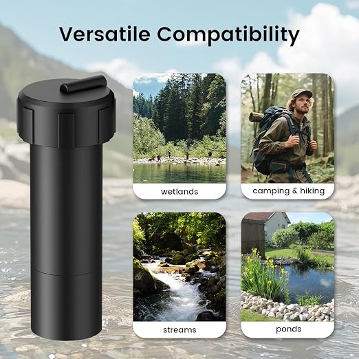 Camping Water Filter Pump Water Filtration System Survival,Portable Water Pump with Filter,Water Purifier Pump