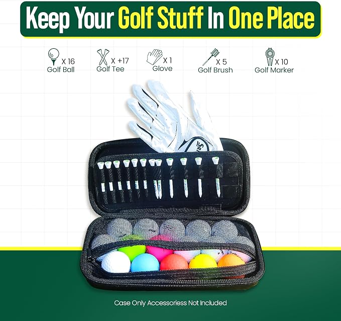 Golf Glove holder case Golf Glove caddy Golf Bag Accessories for Men Golf Accessories Bag Golf essentials for men Golf ball holder Golf Organizer Golf glove case golf ball bag