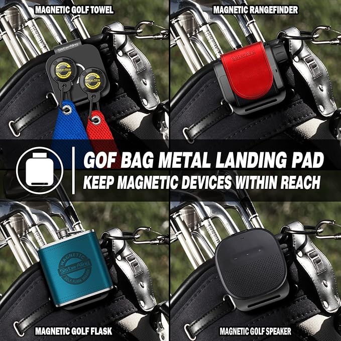 Golf Bag Metal Landing Pads and 9ft/12ft Water Telescopic Golf Ball Retriever