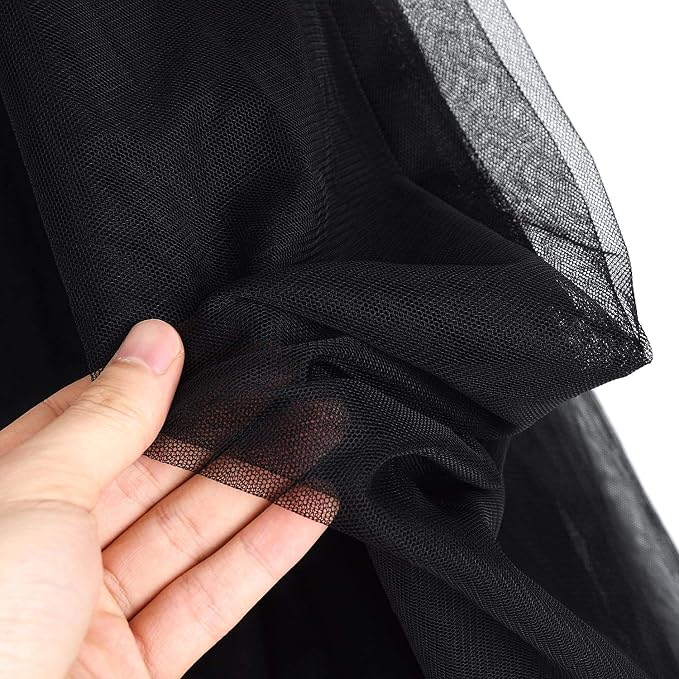 TOBWOLF Camping Hammock Net, Lightweight Outdoor Mosquito Net, 360 Degree Protection Polyester Netting with Dual Sided Zipper & Rope & Storage Bag (Not Include Hammock)