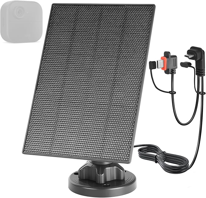 LIYVZ 3W Solar Panel for Blink Outdoor 4/3/XT2 2600mAh Battery, 5V Camera Solar Charger for Blink with Built-in Rechargeable Battery
