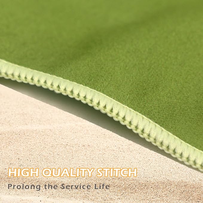 Eunzel Microfiber Beach Towel, Quick Dry Travel Towel Large Sand Free Towel for Beach, Camping, Swim Pool, Gym, Sports& Yoga 71"x32", Palm Green