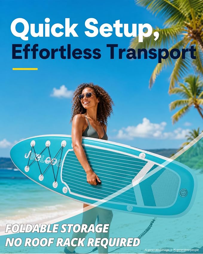 Inflatable Stand Up Paddle Board with Seat, 10'6"/10'5" SUP 440LBS, Recreational Paddleboard for Adults Beginners, Blow Up Paddle Board with Fishing Design, Camera Mount, Cooler Bag & Full Accessories