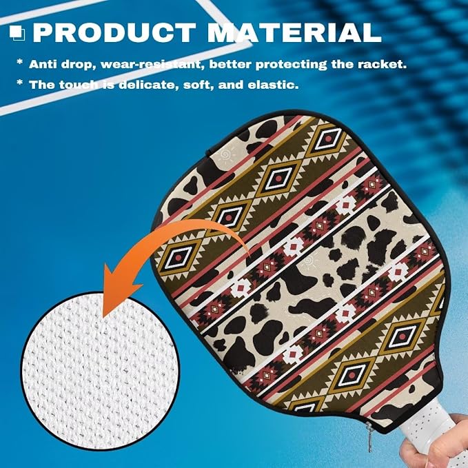Pickleball Paddle Covers Only for Men and Women Zipper Closure Protection and Decoration