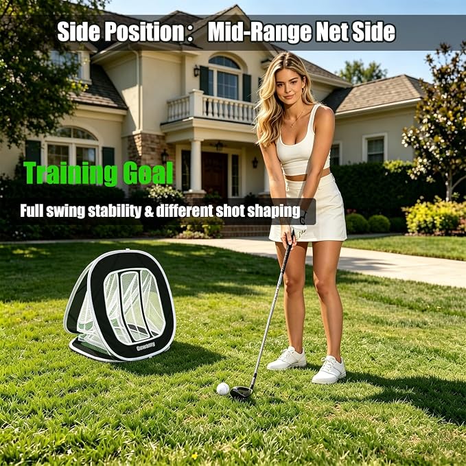 3-in-1 Pop Up Golf Chipping Net – Precision & Distance Trainer, Easy Indoor/Outdoor Setup – Ideal Gift