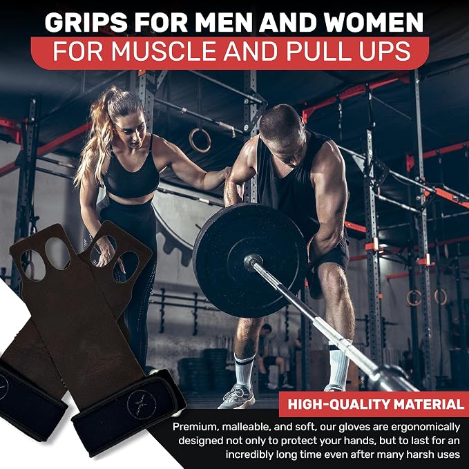 X-GRIPP: Kangaroo Leather Hand Grips for Weight Lifting, and Cross Training - Gymnastics, Grips for Men and Women for Muscle and Pull ups - Tactical Grips
